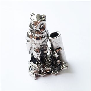 貓頭鷹造型金屬筆座