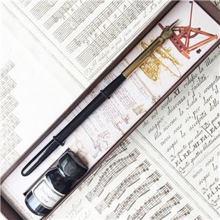 LEVI/01 義大利經典達文西木桿沾水筆禮盒 | Fr