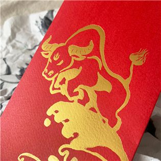 紅包袋 / 乘牛破浪 / 中款 -五入